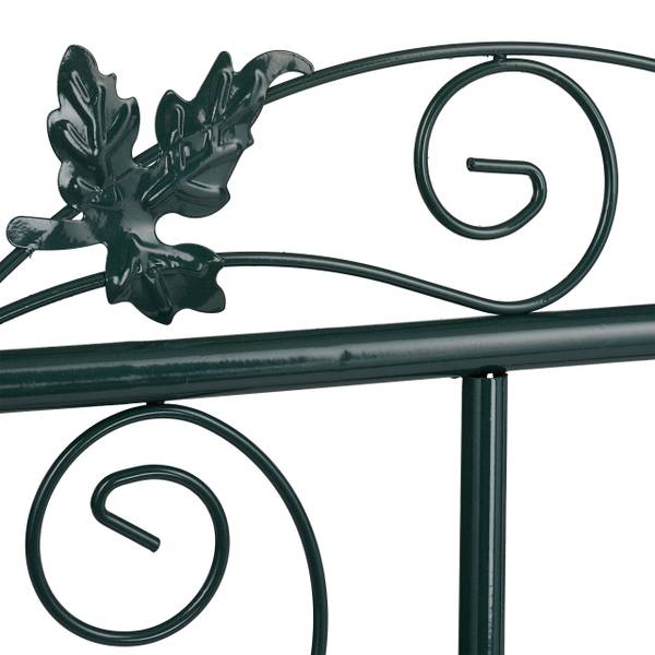 Arche de rosiers avec porte Vert - Fer - 114 x 230 x 37 cm