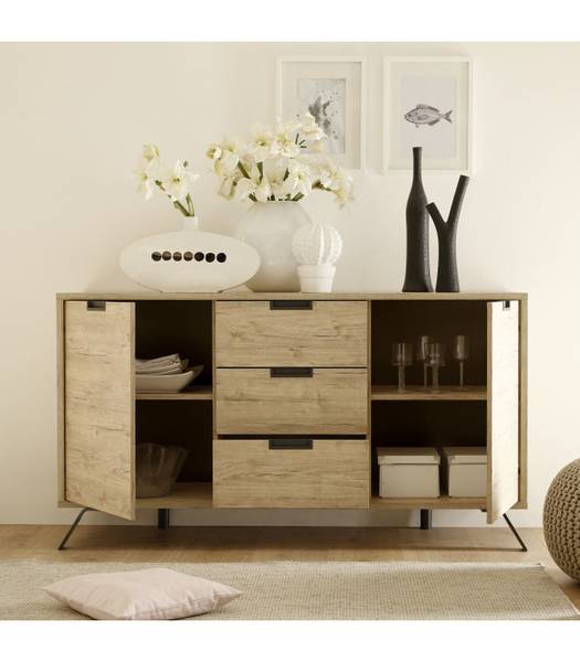 Sideboard Palma Braun - Holzwerkstoff - 50 x 86 x 156 cm