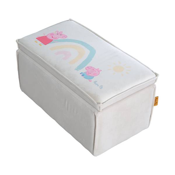 Kinderhocker mit Aufbewahrung Peppa Pig Beige - Samt - 57 x 28 x 31 cm