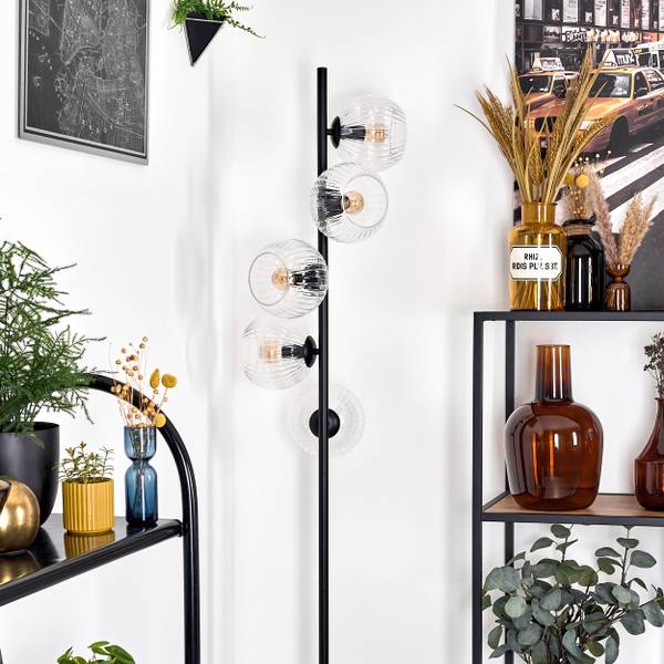 Stehlampe Cesaro Aluminium - Klarglas - 17 x 160 x 83 cm