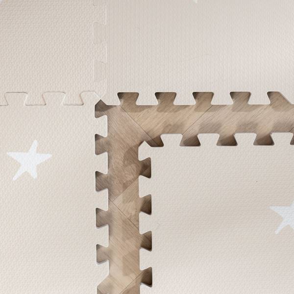 Teppich Alfie Stars Grau - Textil - 120 x 120 x 180 cm