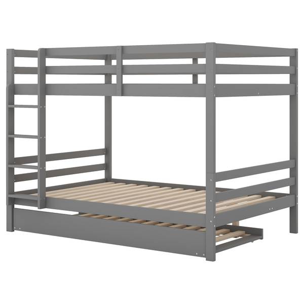 Etagenbett-O28114 Grau - Massivholz - 150 x 150 x 205 cm
