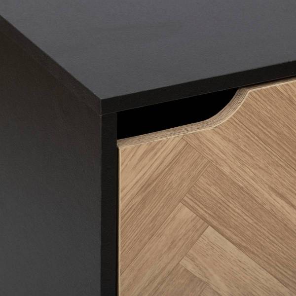 Étagère MIX N DOOR Noir - Bois manufacturé - 32 x 100 x 34 cm