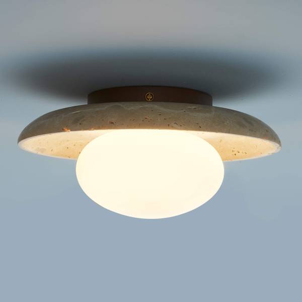Deckenleuchte Jio Beige - Metall - 25 x 12 x 12 cm
