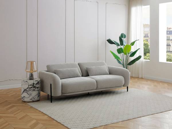 Sofa ARAVIO Grau - Textil - 102 x 100 x 210 cm