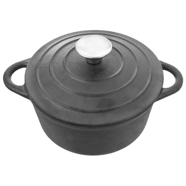 Topf 113302 Schwarz - Gusseisen - 24 x 12 x 31 cm