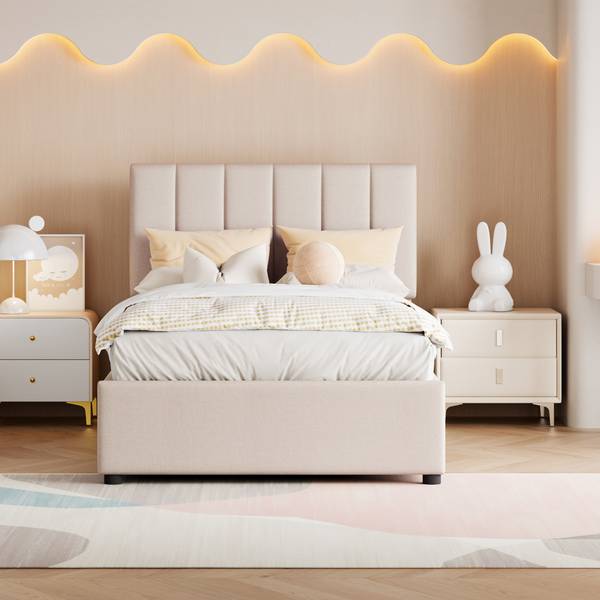 Polsterbett-BB1113 Beige