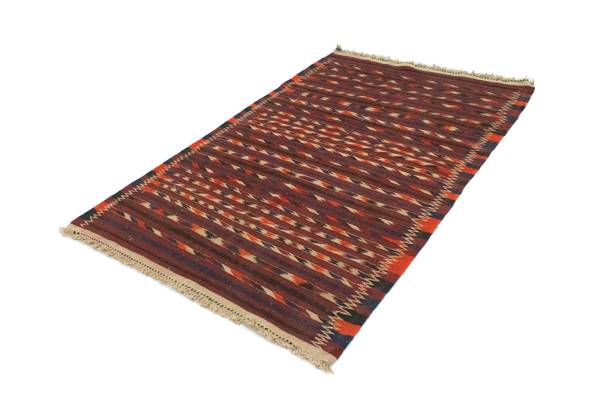 Orientteppich Oriental Braun - Wolle - 112 x 1 x 190 cm