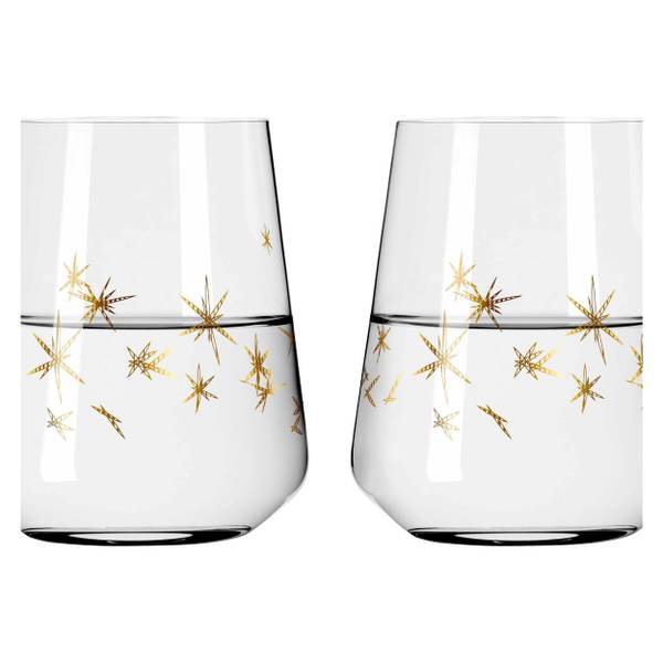 Wasserglas Celebration Deluxe (2er-Set) Kristallglas - 10 x 11 x 10 cm