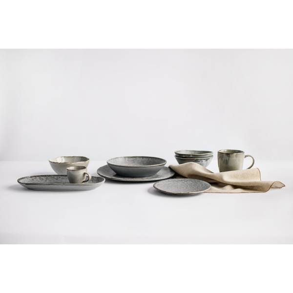 Schale SAMTO WIKLE Grau - Porzellan - 15 x 7 x 15 cm