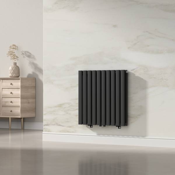 Designradiator Nore zwart - staal - 60 x 60 x 60 cm