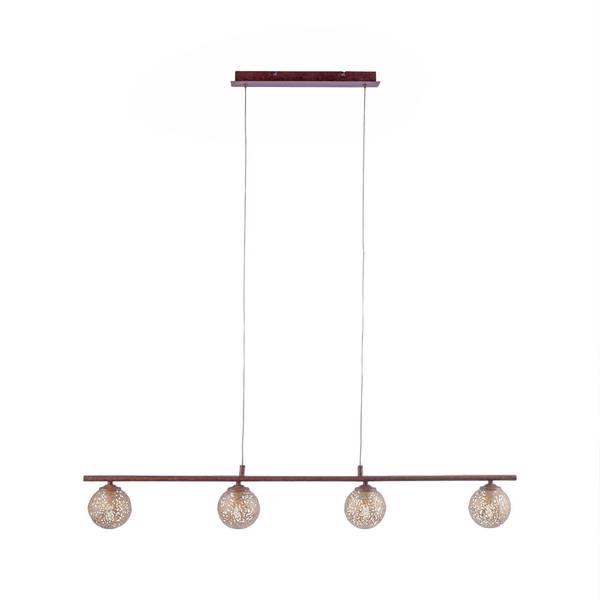 Pendellampe Greta Landhaus Braun - Metall - 11 x 120 x 102 cm