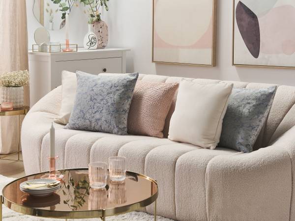 Coussin décoratif WISTERIA Gris - Textile - 45 x 12 x 45 cm