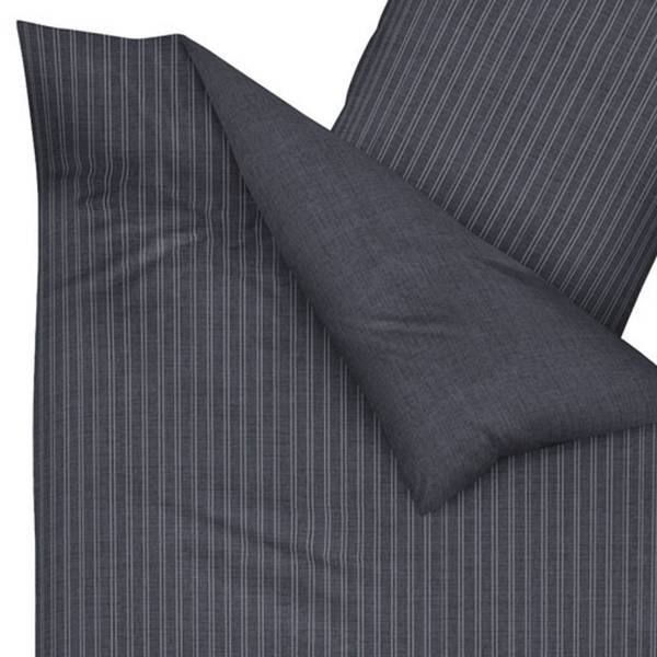 Wendebettwäsche 116525 2-teilig Grau - Textil - 135 x 1 x 200 cm