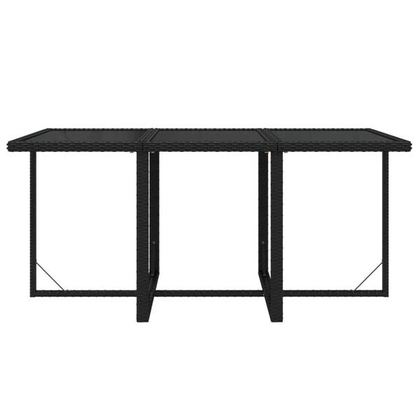 Tuinset 3012316-15 Set van 7 zwart - polyester - polyethyleen - 107 x 74 x 163 cm