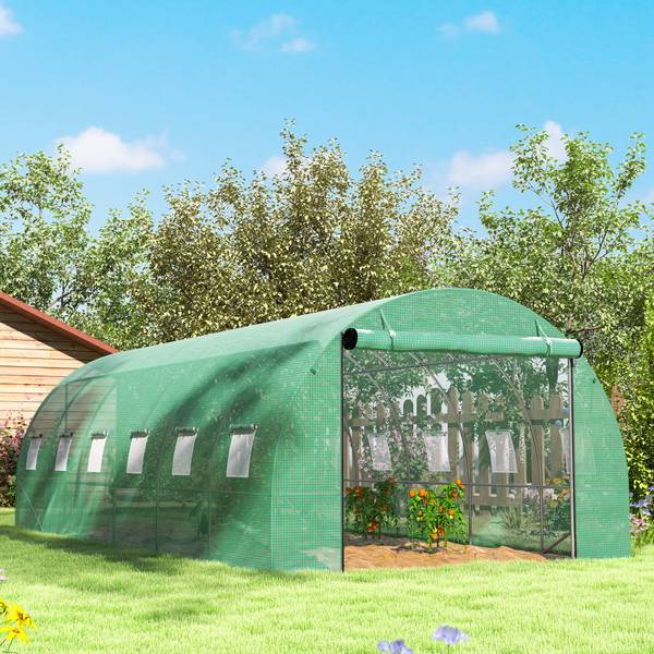 Folientunnel 84H-238V02GN Grün - Kunststoff - 300 x 197 x 600 cm