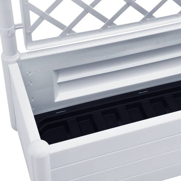 Jardinière de jardin 3005538 Blanc - Largeur : 100 cm