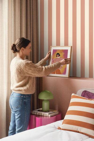 Tapete 131922 Pink - Papier - 53 x 1005 x 1005 cm