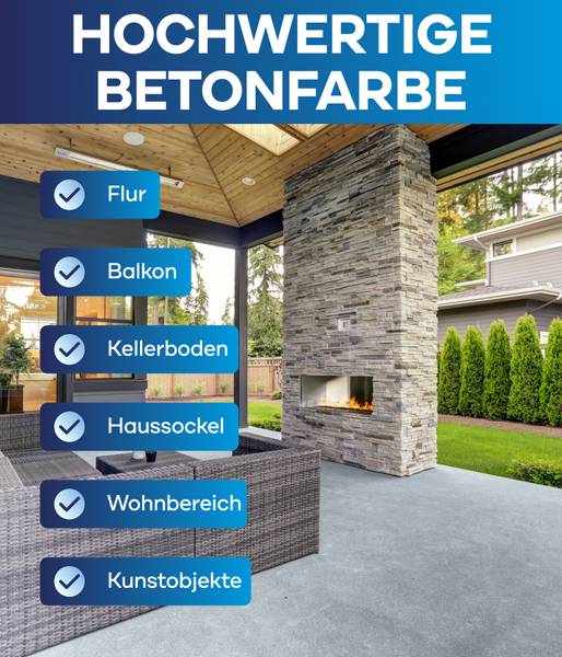 Betonfarbe P_800085 (2er-Set) Grau - Kunststoff - 29 x 26 x 38 cm