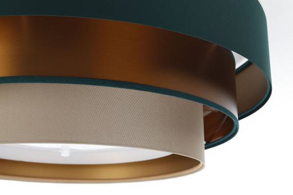 Deckenleuchte Triniti Elegant Beige - Kupfer - Dunkelgrün