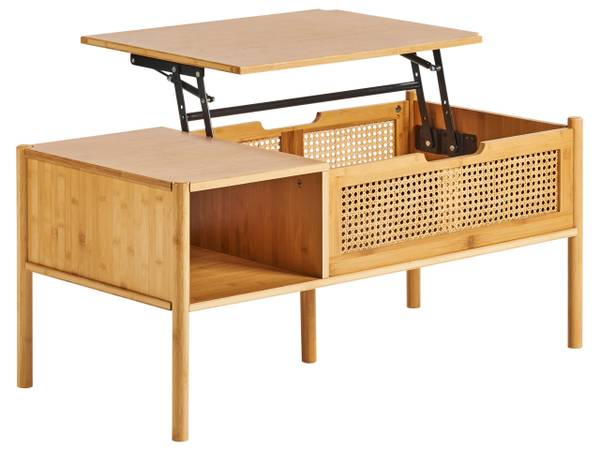 Couchtisch SURREY Blau - Bambus - 99 x 43 x 1 cm