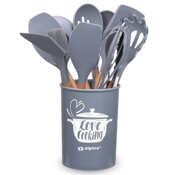 Küchenutensilien-Set MEALKO280005 Grau - Kunststoff - 13 x 32 x 13 cm