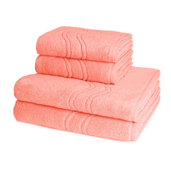 Cashmere feeling 4-teilig Handtuch-Set Orange