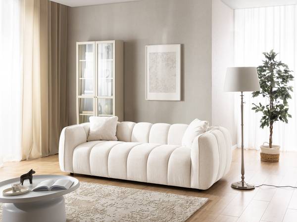 Bankstellen Nubira 3+1 Set van 2 crèmekleurig