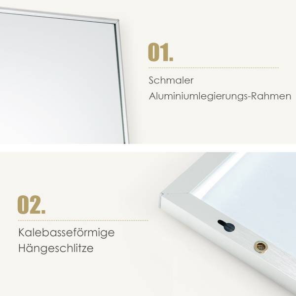 Wandspiegel 34896570 Silber - Glas - 1 x 1 x 1 cm