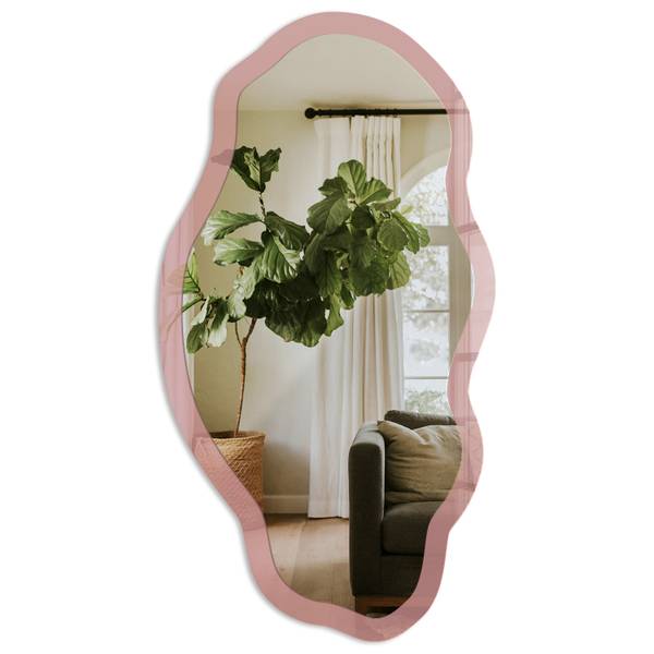 Wandspiegel Color burgundiae Rot - Glas - 52 x 97 x 0 cm