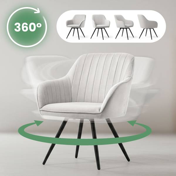 CHAISE TURNO Lot de 2 Gris