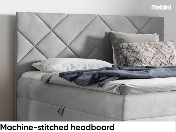 Boxspringbett BOTTEGA H3 Hellgrau