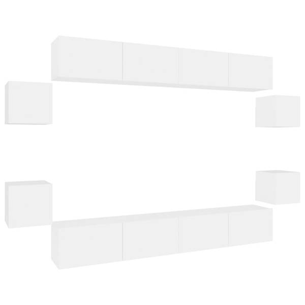 TV-Schrank 8er Set D711 Weiß