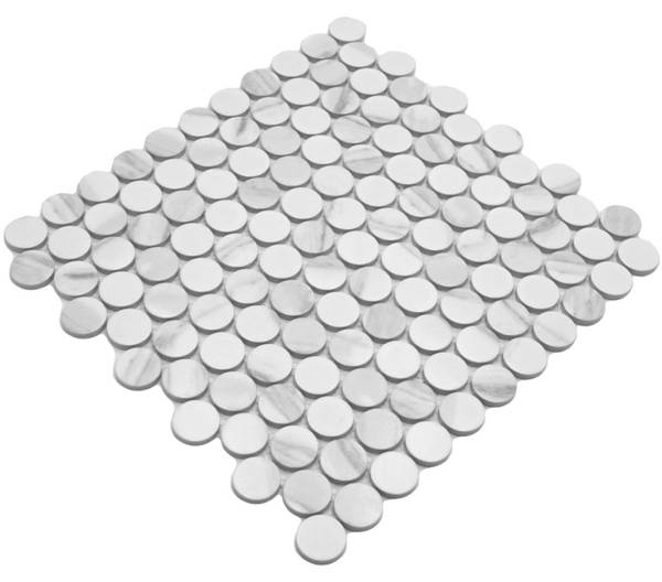 Mosaikfliesen Knopf CRG Weiß - Keramik - 32 x 32 x 32 cm