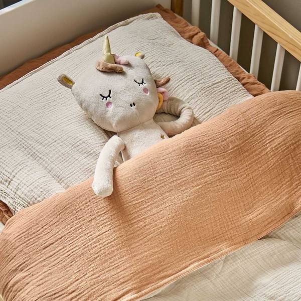 Bettwäsche Set BEIGE 2 tlg Beige - 120 x 150 cm