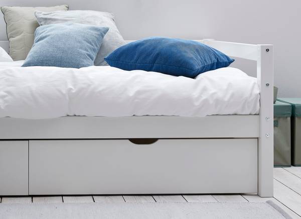 Lit simple enfant Actim Blanc - Pin - 98 x 60 x 208 cm