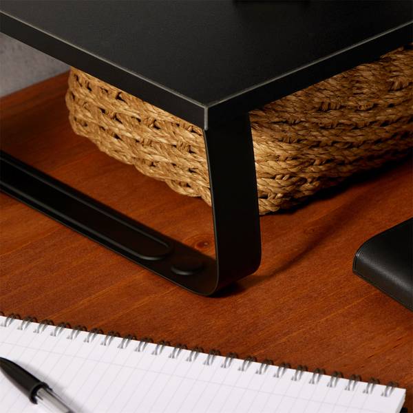 Monitorständer STANFORD Schwarz - Edelstahl - 60 x 12 x 26 cm