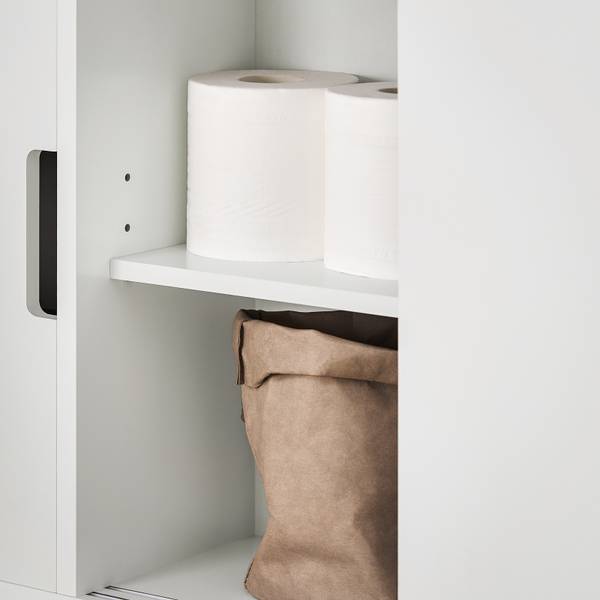 Armoire Salle de Bain BZR02-W Blanc - Bois manufacturé - 70 x 71 x 20 cm
