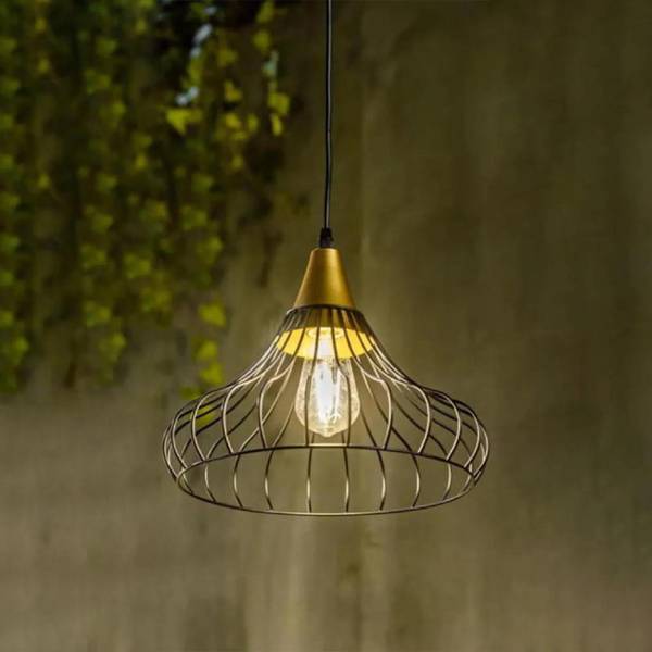 Pendelleuchte LOTTE Schwarz - Gold - Stahl - 17 x 149 x 17 cm