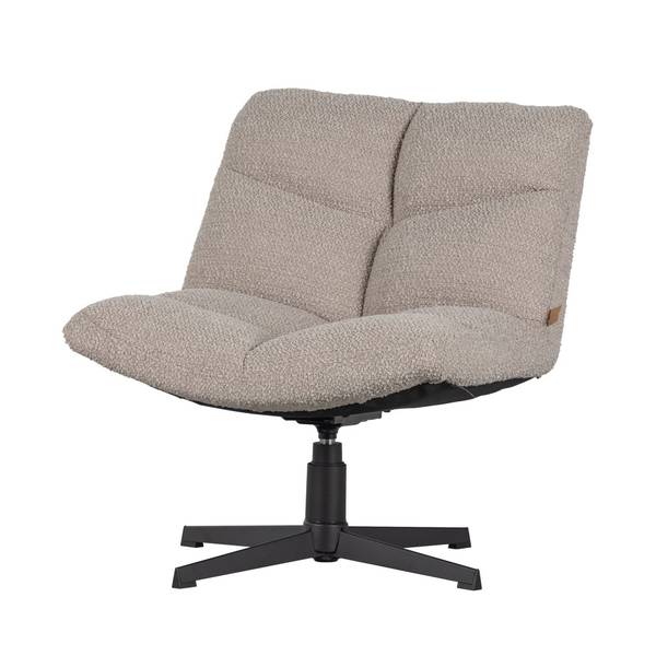 Fauteuil design Vinny Gris - Microfibre - Polyester - Polyéthylène - 75 x 80 x 75 cm
