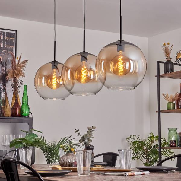 Deckenleuchte Grantorto Braun - Metall - 30 x 152 x 90 cm