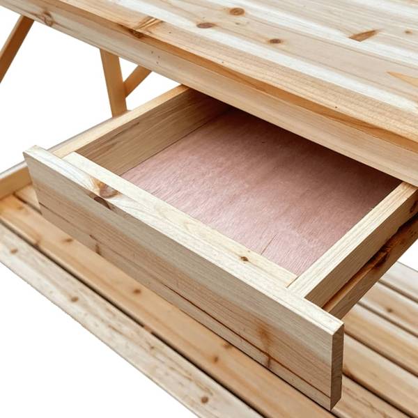 Oppottafel 3033571 bruin - massief hout - 50 x 117 x 110 cm