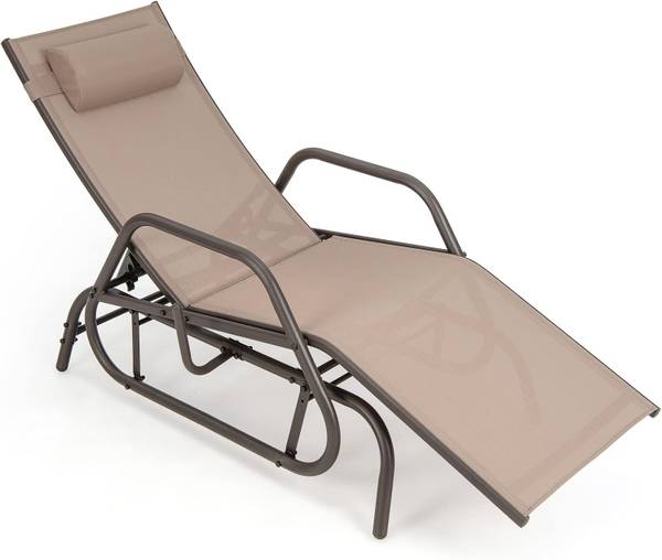 Ligstoel ZB33253 bruin - metaal - 70 x 101 x 152 cm