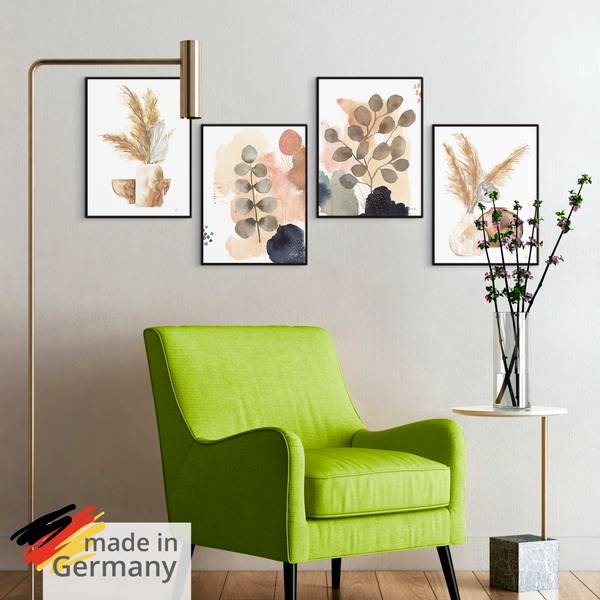 Poster Vintage Plants Set 4tlg. 45 x 60 cm