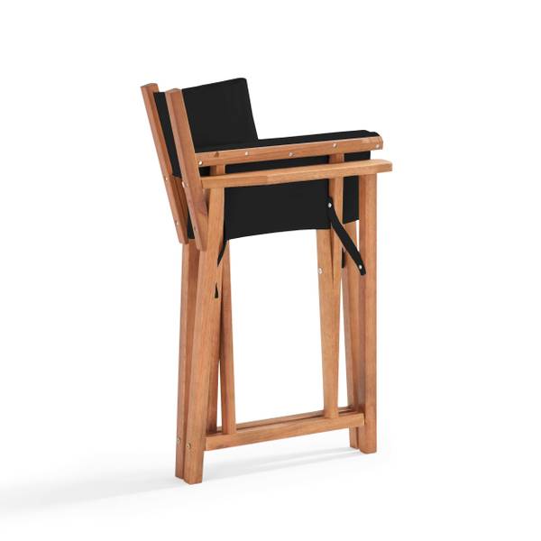 2er-Set Klappstühle Mostra Schwarz - Massivholz - 59 x 85 x 54 cm