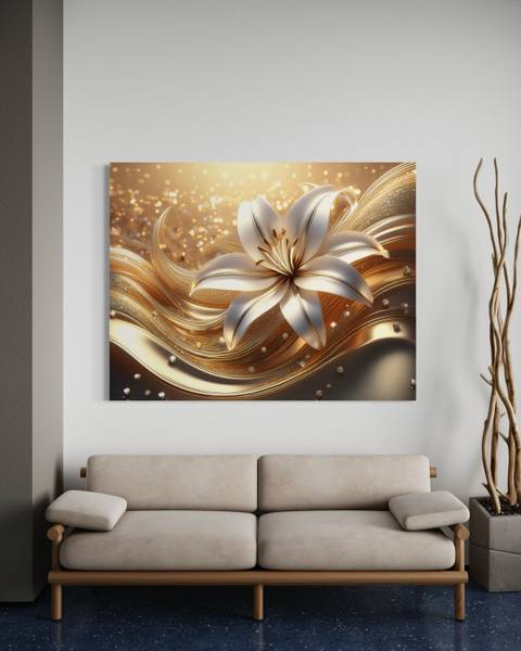 Wandbild blume glamour 100 x 70 cm