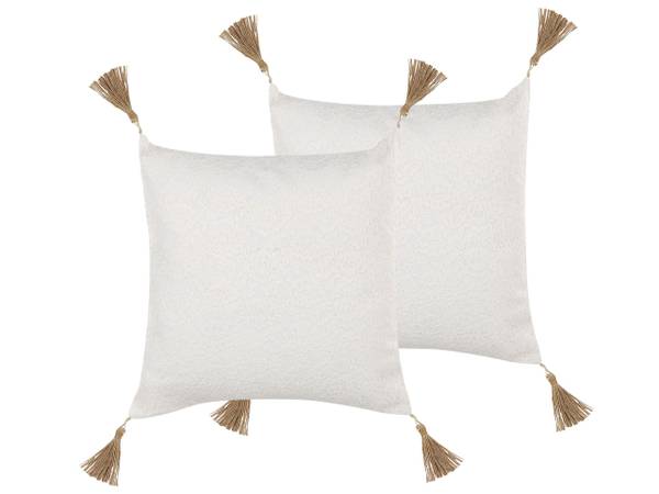 Coussin décoratif AZALEA Beige - Textile - 45 x 12 x 45 cm