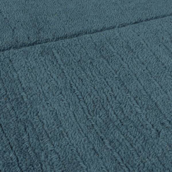 Uni Wohnzimmerteppich aus Wolle LEONE Blau