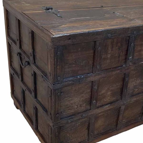 Truhe 4523300774 Braun - Massivholz - 118 x 74 x 65 cm