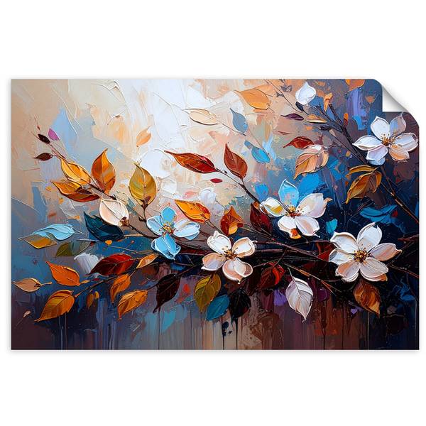 Wandsticker Blume 90 x 60 cm